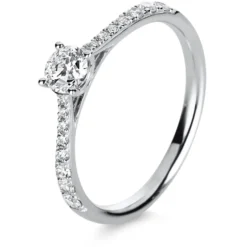 Ring Damenring Platinring aus 950 Platin mit 17 Diamanten Brillanten 0,51 Ct.
