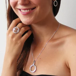 Ring Damenring Zirkonia rhodiniert glänzend Silber 925 Silberring