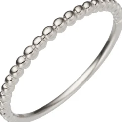 Ring Kugelring Damenring Fingerring Kügelchen Breite 1,7mm 585 Gold Weißgold