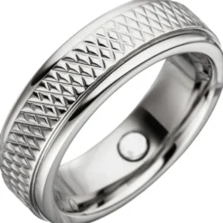 Ring Magnetring Partnerring aus Edelstahl mit Magnet Breite 7mm Unisex
