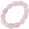 Rosenquarzarmband, Armband aus echtem Rosenquarz, rosè, dehnbar