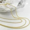 1,1 Rund-Ankerkette Halskette Collier aus 9Kt 375 Gold Gelbgold 45cm