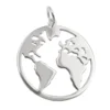 Runder Anhänger Atlas Weltatlas 20mm aus 925 Silber glänzend