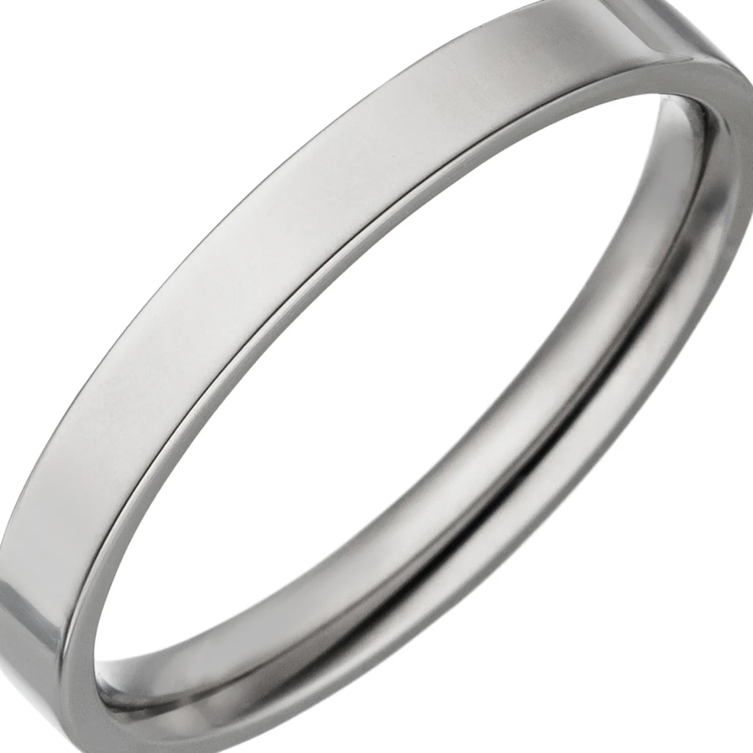 Schmaler Partner-Ring Fingerring aus Titan Titanring flach schlicht 1,8mm breit
