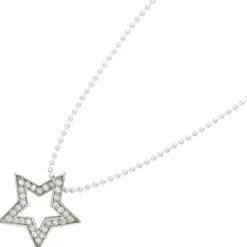 Schmuck Anhänger 20,4x19,6mm Stern mit Zirkonia 925 Echt Silber Halsschmuck