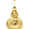Schmuck-Set, Anhänger Buddha auf 1,3mm Panzerkette 333 Gold Gelbgold 45cm