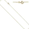 Schmuck-Set, Anhänger roter Granat auf 1,3mm Panzerkette 333 Gold Gelbgold, 50cm