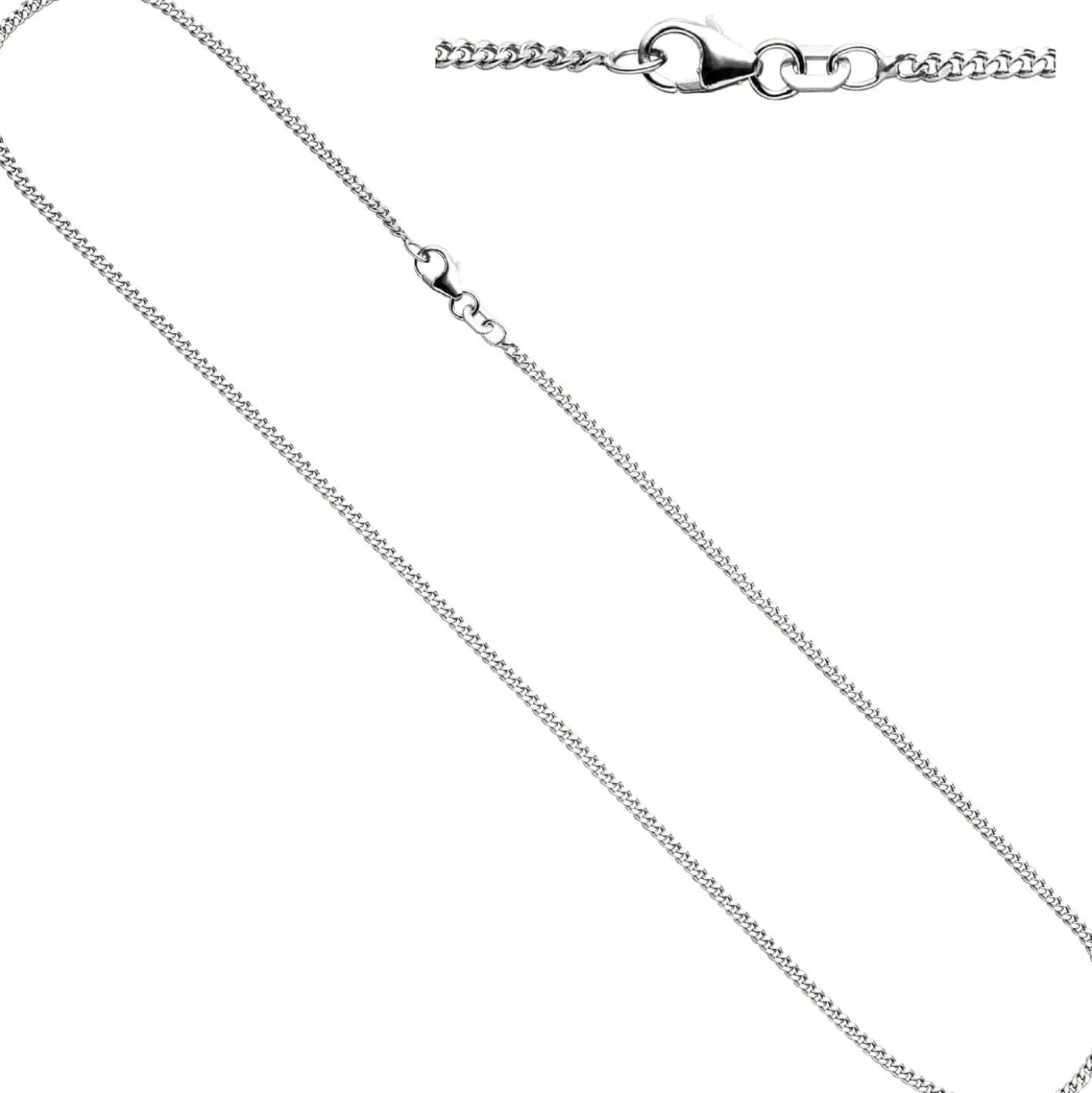 Schmuck-Set, Glaube Liebe Hoffnung 1,7mm Panzerkette 925 Silber Halsschmuck 42cm