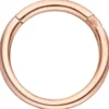 Segmentring aus Edelstahl rotgold farben Klick-System Scharnier, außen 10,5 mm