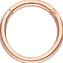 Segmentring aus Edelstahl rotgold farben Klick-System Scharnier, außen 10,5 mm