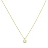 Sölitär Collier Halskette mit Zirkonia Anhänger 925 Silber vergoldet 43cm