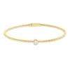 Solitaire Armreif aus 750 Gold Gelbgold Brillant 0,22ct TW-SI 50x60mm Zarge