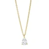 Solitaire Collier aus 750 Gelbgold Diamant Tropfen-Schliff 0,25ct TW-SI L:45cm