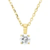 Solitaire Collier aus 750 Gold Gelbgold Brillant 0,2ct TW-SI L:45cm 4er-Krappe