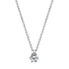 Solitaire Collier aus 750 Gold Weißgold Brillant 0,15ct TW-SI L:42cm 6er-Krappe