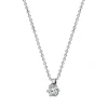 Solitaire Collier aus 750 Gold Weißgold Brillant 0,1ct TW-SI L:42cm 6er-Krappe