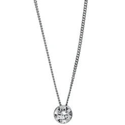 Solitaire Collier aus 585 Gold Weißgold Brillant 0,4ct F-SI L:42cm