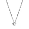 Solitaire Collier aus 585 Gold Weißgold Brillant 0,15ct TW-SI L:43cm Zarge