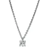 Solitaire Collier aus 750 Gold Weißgold Brillant 0,25ct TW-SI L:42cm 4er-Krappe
