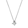 Solitaire Collier aus 585 Gold Weißgold Brillant 0,1ct TW-SI L:42cm 4er-Krappe