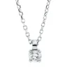 Solitaire Collier aus 750 Gold Weißgold Brillant 0,14ct TW-SI L:45cm 4er-Krappe