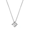 Solitaire Collier aus 950 Platin Brillant 0,25ct TW-SI L:42cm 4er-Krappe