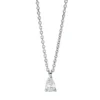 Solitaire Collier aus 750 Weißgold Diamant Tropfen-Schliff 0,15ct TW-SI L:45cm