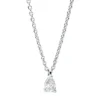 Solitaire Collier aus 750 Weißgold Diamant Tropfen-Schliff 0,1ct TW-SI L:45cm