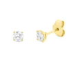 Solitaire Ohrstecker aus 750 Gelbgold 2 Brillanten 0,51ct TW-SI 3,9x3,9mm