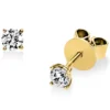 Solitaire Ohrstecker aus 750 Gelbgold 2 Brillanten 0,3ct TW-SI Ø3,3mm 4er-Krappe
