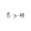 Solitaire Ohrstecker aus 585 Gold Weißgold 2 Brillanten 0,35ct TW-SI 6er-Krappe