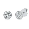 Solitaire Ohrstecker aus 750 Gold Weißgold 2 Brillanten 2ct TW-VSI Zarge