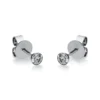 Solitaire Ohrstecker aus 750 Gold Weißgold 2 Brillanten 0,25ct TW-SI Zarge