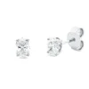 Solitaire Ohrstecker aus 750 Gold Weißgold 2 Diamanten 0,61ct D-VS1 4er-Krappe