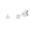 Solitaire Ohrstecker aus 750 Gold Weißgold 2 Brillanten 0,3ct TW-SI 3er-Krappe