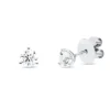 Solitaire Ohrstecker aus 750 Weißgold 2 Brillanten 1,02ct TW-SI 5,8x5,8mm