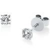 Solitaire Ohrstecker aus 750 Weißgold 2 Brillanten 0,4ct TW-SI Ø3,5mm 4er-Krappe
