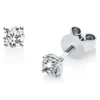 Solitaire Ohrstecker aus 585 Weißgold 2 Brillanten 0,5ct TW-SI Ø4,6mm 4er-Krappe