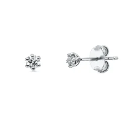 Solitaire Ohrstecker aus 750 Weißgold 2 Brillanten 0,2ct TW-SI 3,4x3,9mm