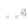 Solitaire Ohrstecker aus 750 Weißgold 2 Brillanten 0,1ct TW-SI 2,2x2,2mm
