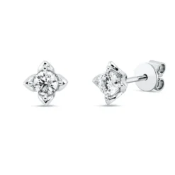 Solitaire Ohrstecker aus 750 Weißgold 2 Brillanten 0,51ct TW-SI 5,6x5,6mm