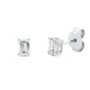 Solitaire Ohrstecker aus 750 Weißgold 2 Diamanten 0,61ct F-VS2 5x3,3mm 4er-Krappe