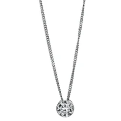 Solitär Collier Kette aus 585 Gold Weißgold mit Brillant 0,50 Ct. Zarge L: 43cm