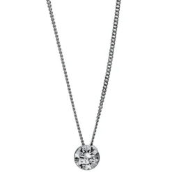 Solitär Collier Kette aus 950 Platin mit Brillant 0,40 Ct. Zarge L: 43cm
