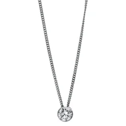 Solitär Collier Kette aus 950 Platin mit Brillant 0,30 Ct. Zarge L: 43cm