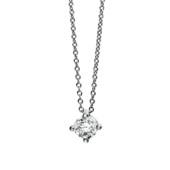 Solitär Collier Kette 950 Platin Brillant 0,40 Ct. L: 42cm, B: 6,3mm, H: 6,2mm