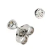 Solitär Ohrstecker Stecker Diamanten 0,1 Ct 3.4mm 585 Gold Weißgold