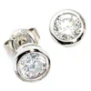 Solitär Ohrstecker Stecker Ohrschmuck mit Zirkonia, 925 Silber, Damen