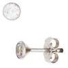 Solitär Ohrstecker Zirkonia weiß 3,8mm rund 333 Gold Weißgold Ohrschmuck