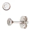 Solitär Ohrstecker Zirkonia weiß 3,4mm rund 333 Gold Weißgold Ohrschmuck
